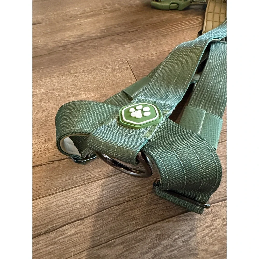Spark Paws Comfort Control Dog Harness Sage Green Tan Padded Adjustable‎ No-Pull